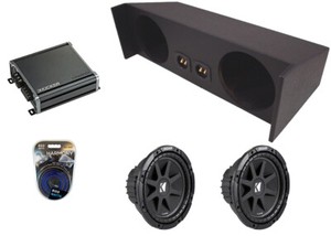 Kicker Jeep Wrangler 87-06 43C104 10" Sub, 1600W Amp - Refurbished & Sub Box