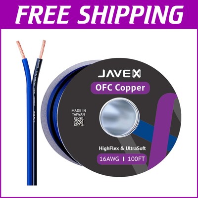 16-Gauge OFC Copper Speaker Wire 100FT   Flexible & High-Fidelity Audio Cable