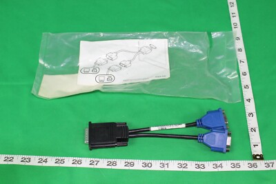 DELL G9438 MOLEX DMS 59 TO 15 PIN VGA DUAL Y CABLE COMPUTER MONITOR 0D7376