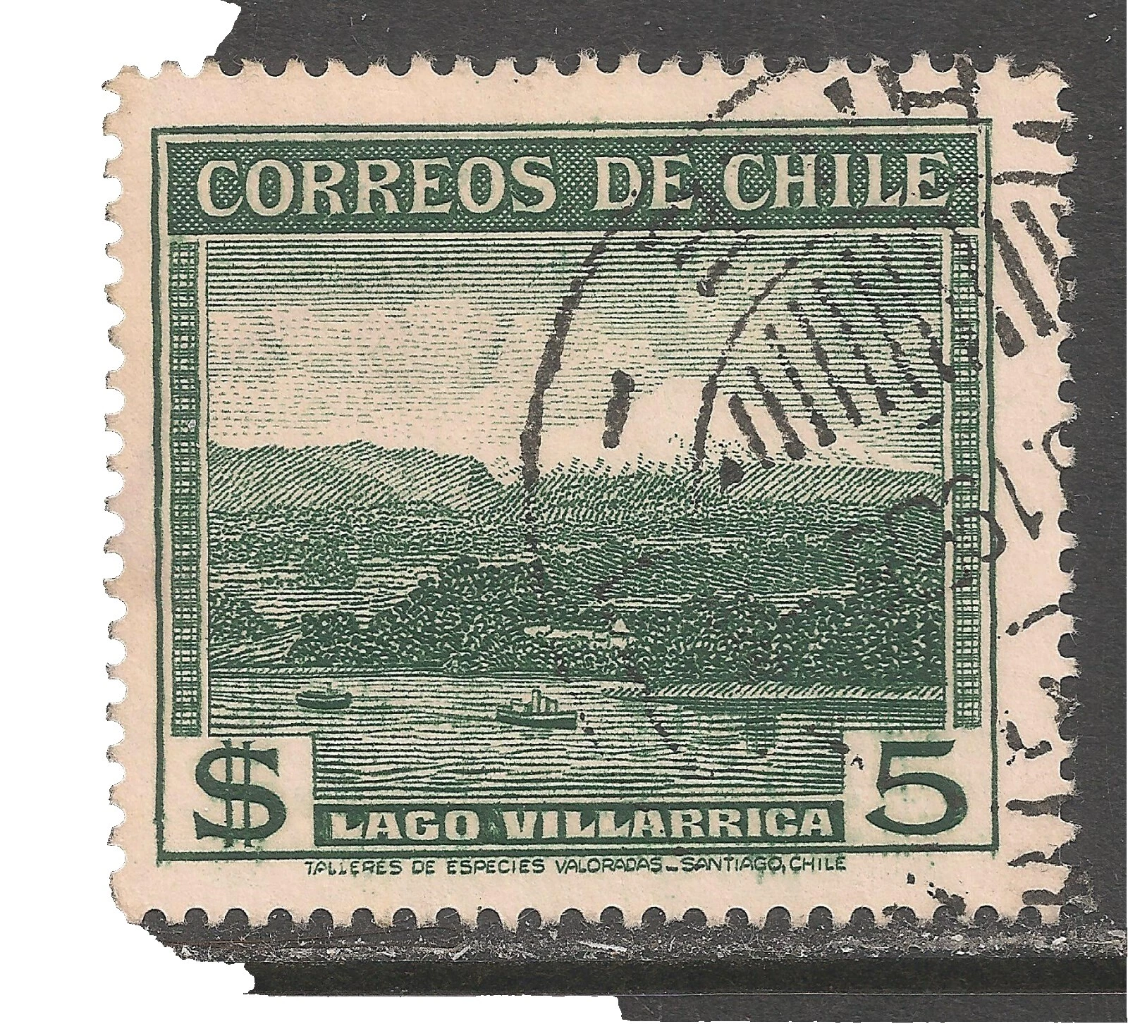 Machine Cancel Chilean Stamps