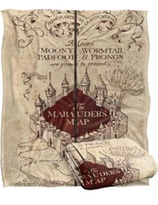 Harry Potter Marauder's Map Officially Licensed Super Soft Blanket 50” x 60”