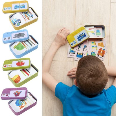 babys kids child iron box colorful cards matching game preschool educational toy ebay ebay