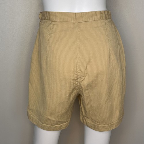 Vintage 1950s 1960s Tan Side Zip High Waisted Shorts 50s 60s - Picture 3 of 5