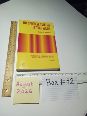 Spectral Analysis of Time Series V 22 Koopmans Academic Press 1995 PB 