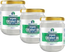3 pack of House of Monara Organic Extra Virgin Coconut Oil Pure, Raw and Cold