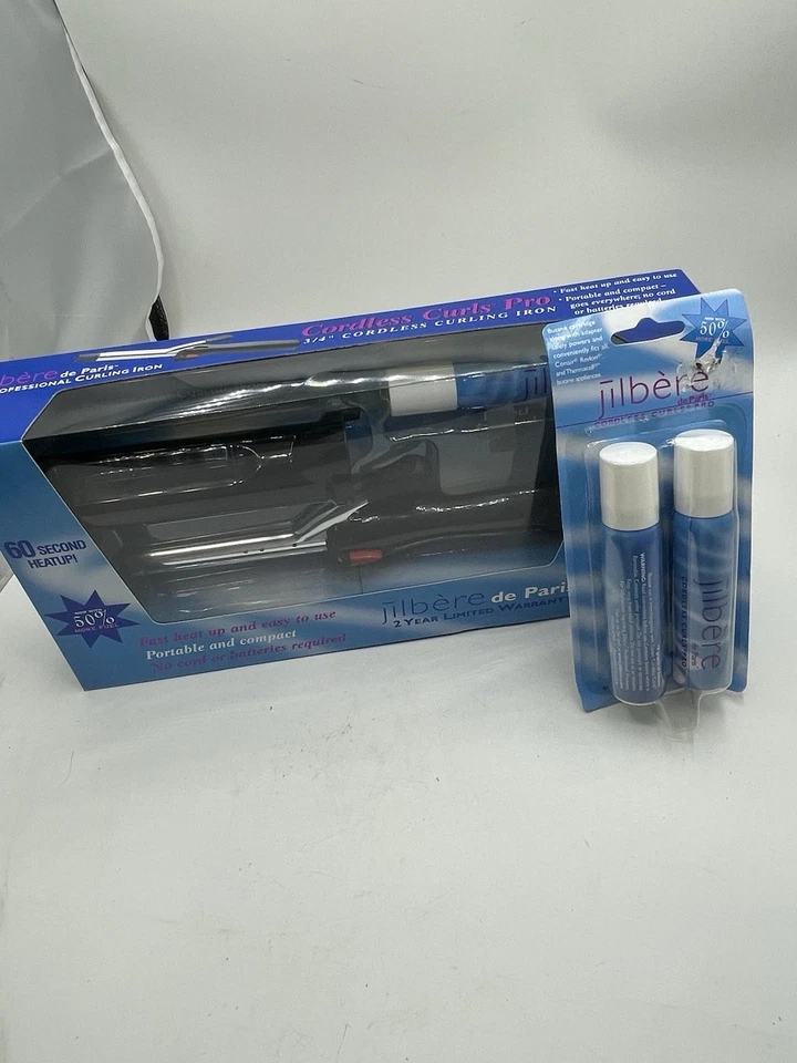 Jilbere, Curling Iron, Single Barrel, 3/4 Barrel Size . W/2 Extra cartridges - Image 2 of 3