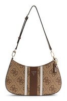 Guess Noelle II Top Zip Shoulder Bag Schultertasche Tasche Latte Logo / Brown