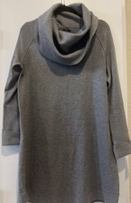 Vince Camuto Cowl Neck Sweater Dress Long Sleeve Gray Office Size Large EUC