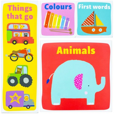 My Early Learning Box (Things That Go, First Words, Colours, Animals) Book NEW