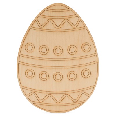 Boho Wood Easter Egg Cutouts, 5''-14 , 1/8'' Thick Pack of 2 |Woodpeckers