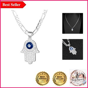Authentic 14K Gold Plated Evil Eye & Hamsa Hand Necklace – Protect & Shine
