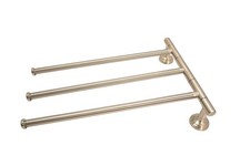 13" Stainless Steel Wall Mounted 3-Swivel Arms Towel Bar Brushed Nickel