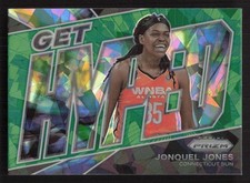 2022 Panini Prizm WNBA #11 Jonquel Jones Get Hyped Prizms Green Ice
