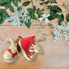 Sneakers in Red Shoes Canvas for 1/6 BJD and Similar Sized Dolls