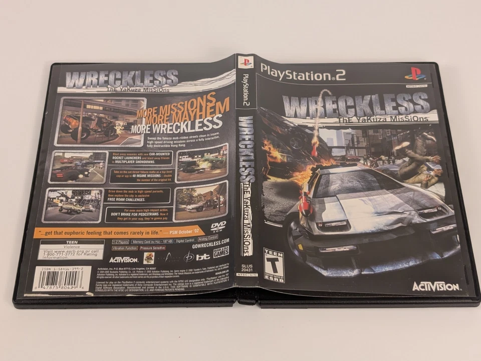 Wreckless: The Yakuza Missions (PlayStation 2 PS2)➡️CIB  - Tested - Excellent 📀 - Image 4 of 4