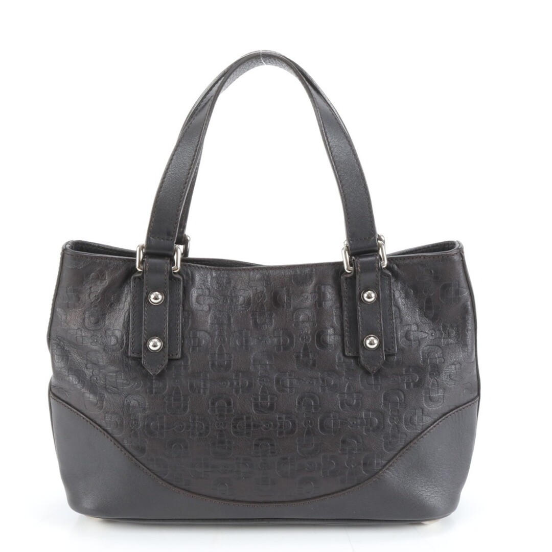 Gucci Leather Tote Bag Black Horsebit Pattern Used 272392 Women’s Handbag thumbnail 3