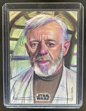 Marketplace image: 2026 Topps Chrome Star Wars Galaxy Obi Wan Ben Kenobi Black Foil Sketch #1/1
