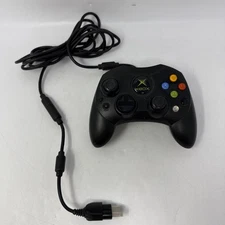 Tested Original Xbox OEM S Type Black OG Controller with Breakaway Cable