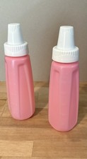 2 Vintage 90s Gerber Plastic Pink Pastel Baby Bottles