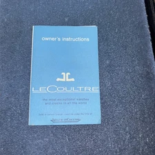Vintage Jaeger LeCoultre Owners Instructions
