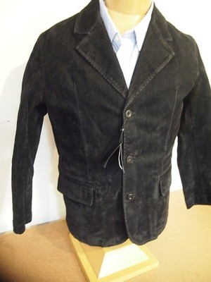 Massimo Dutti Brushed Cotton Blend 3 Button Blazer Jacket NWT M $280 Black