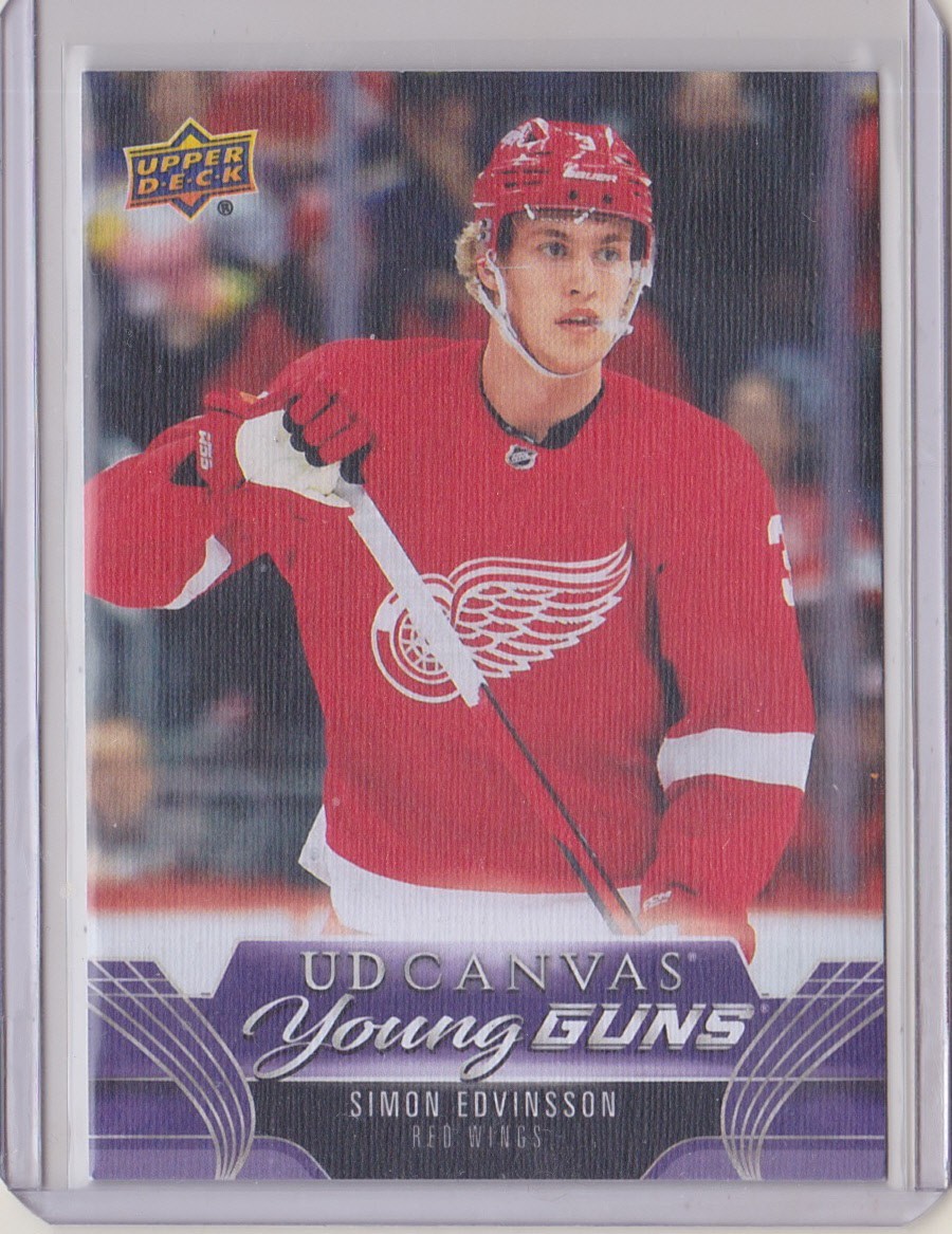2023-24 Upper Deck Simon Edvinsson UD Canvas Young Guns Rookie Red Wings