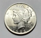 1923 P PEACE SILVER DOLLAR UNC BU GREAT LUSTER #C9195