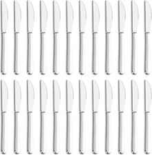 24-Piece Knife Set, 9-Inch Dinner & Butter Knives, Stainless Steel Table Knife S
