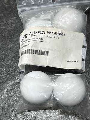 all flo hp-1-40-60-23 ptfe balls nos no packaging 4pcs bag hp1406023