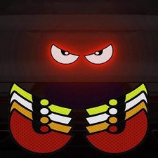 2PCS Reflective Devil Eye Car Stickers for Motorcycle Visibility and Safety