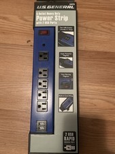 5 Outlet Heavy Duty Magnetic Power Strip Metal Housing Garage Shop