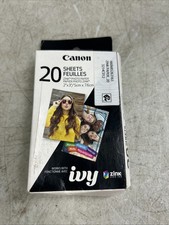 Canon Zink Photo Paper Pack, 20 sheets, White, 2" X 3". 3214C0012