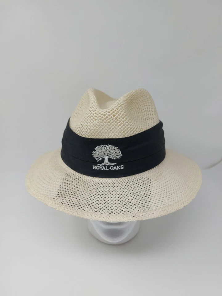 VTG Royal Oaks Golf Panama Straw Hat Made in USA Unihat TEXACE - Image 3 of 4