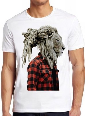 T-Shirt Löwe Rasta Haar jamaikanisch Bestseller lustig Meme Männer Frauen Geschenk 2260