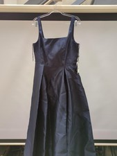 Adrianna Papell Women's Mikado Ankle Dress, Midnight