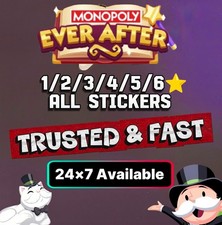 MOGO Stickers Go ALL 1-6   For Monopoly Go   Buy 2 Get 1 Free of Equal Stars 