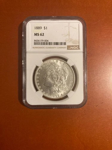1889 $1 Morgan Silver One Dollar MS62 Philadelphia BU