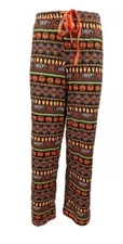 Celebrate Womens Pumpkin Cat Candy Corn Print Sleep Pants Halloween Pajama NWT