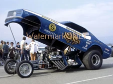 Harry Schmidt "Blue Max" Richard Tharp 1970 Mustang NITRO Funny Car PHOTO! #(6)