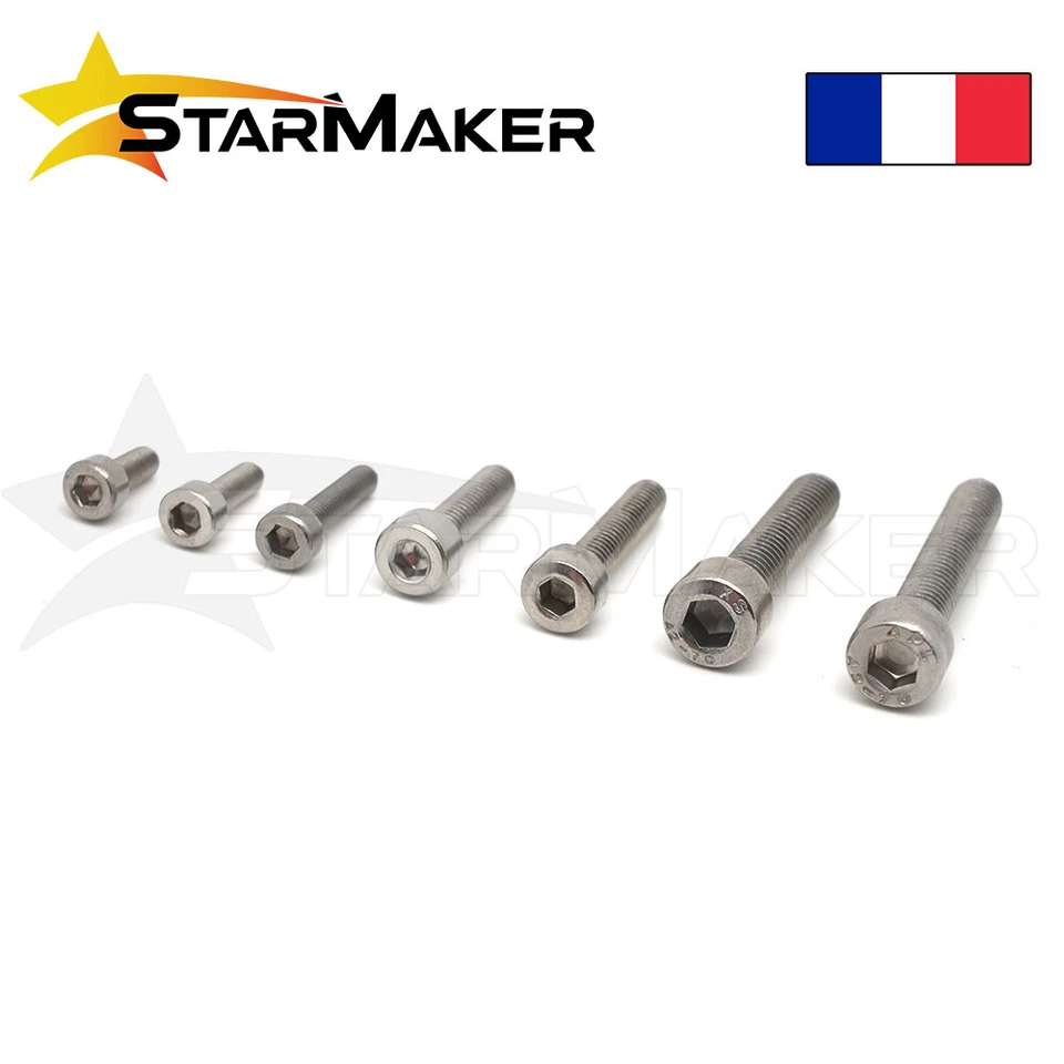 Vis CHC BTR Inox A2 - M2 M2.5 M3 M4 M5 M6 - 5 à 100mm 6 pans Hexagonale DIN 912 - Photo 3/3