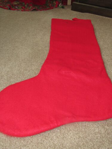 Calza feltro rosso bianco natalizio extra large con Poinsettie lunga 36" - Foto 11 di 12