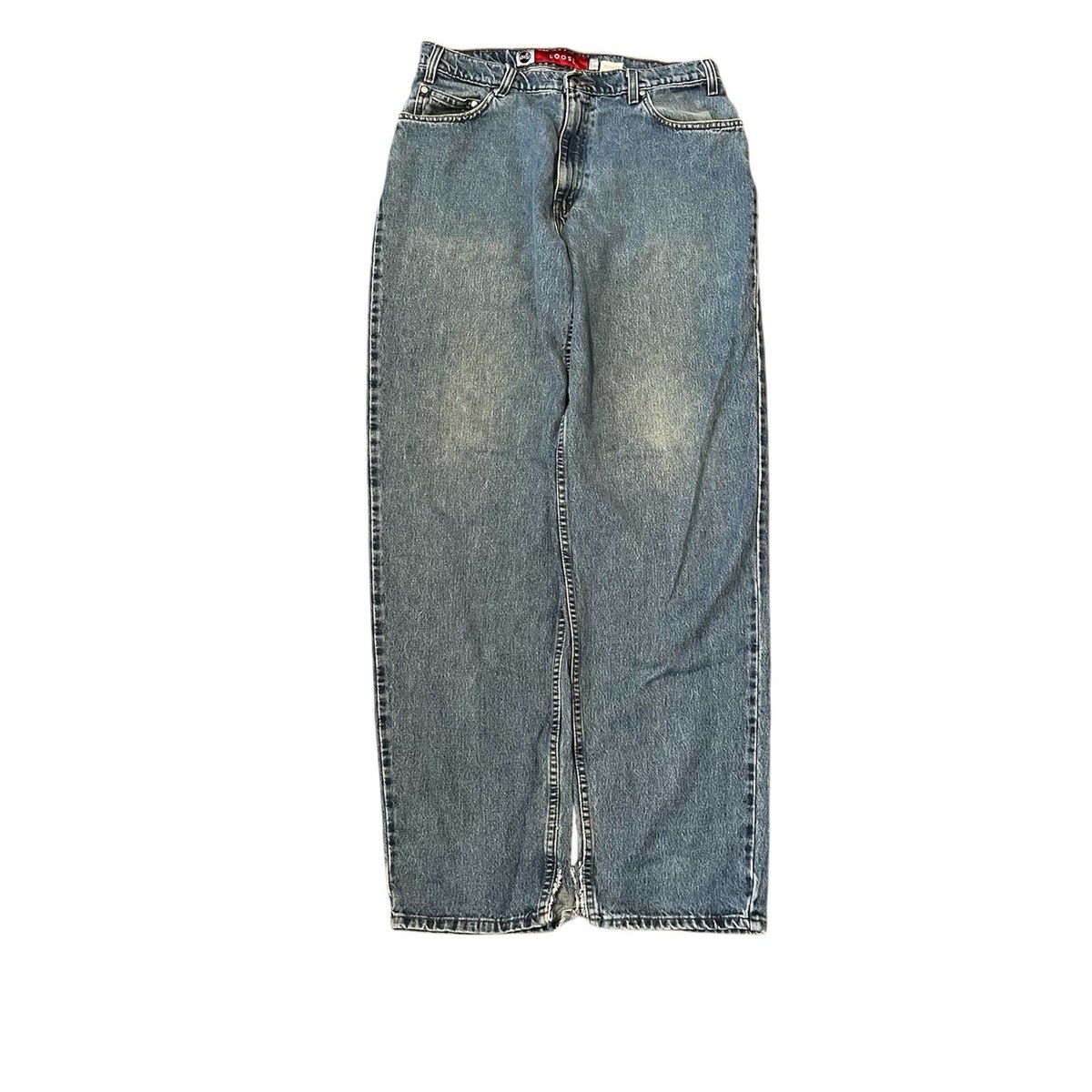 [極美品]90s LEVI'S SILVER TAB Relaxed 34×30 Vintage 90s Levis Silver Tab Loose Leg Black Denim Jeans