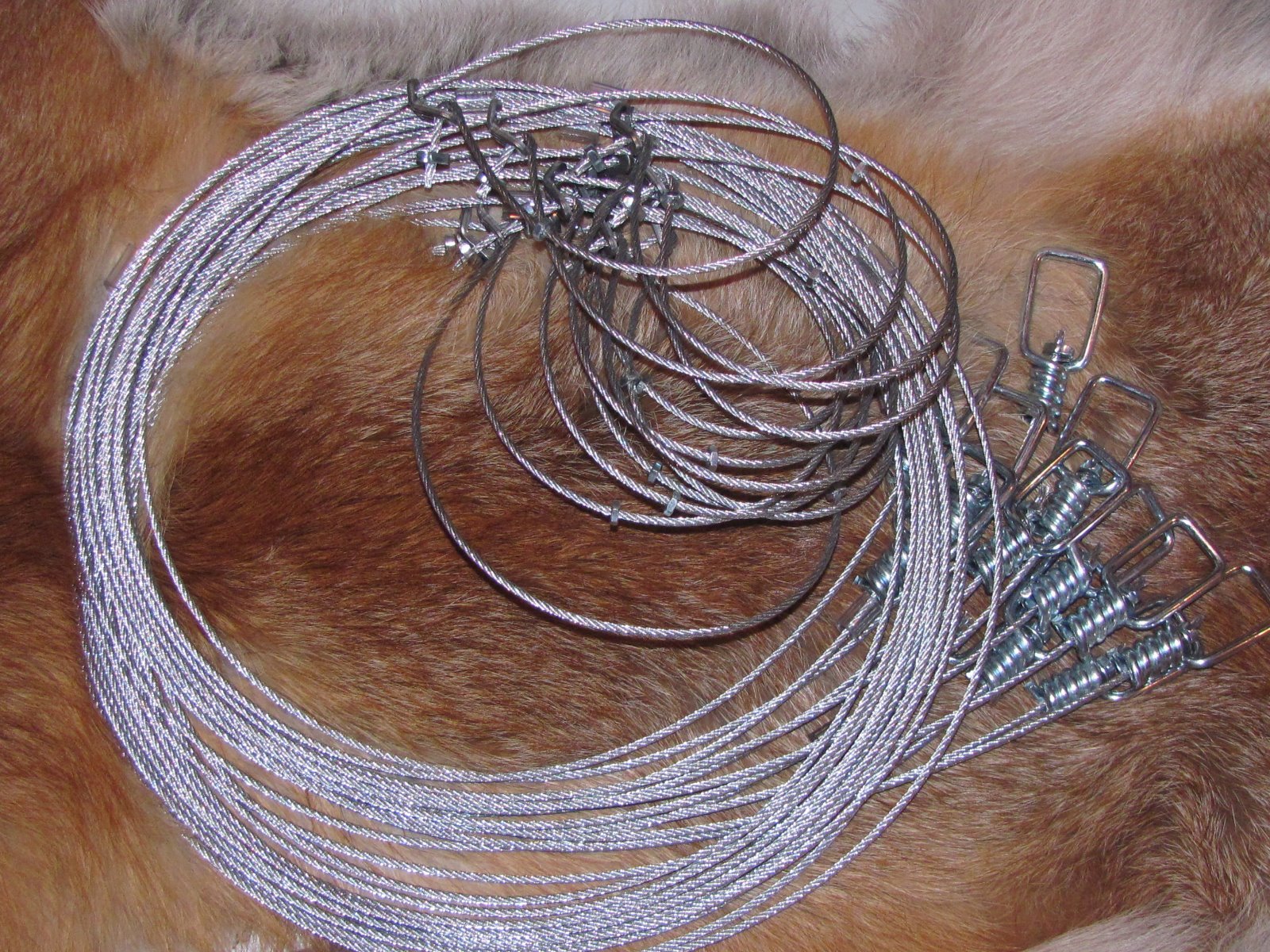Heavy duty live catch coyote snare 5' 3/32" (1 Dz.) Trapping snares