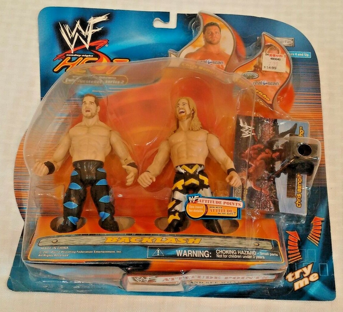 2001 WWF Jakks Tag 2 Pack Benoit Jericho Backlash Famous Scenes