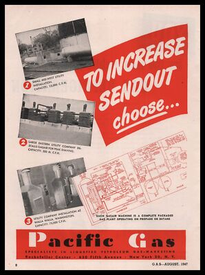 #ad #ad 1947 Pacific Gas Walla Walla Washington Photo Utility Installation Print Ad $10.23