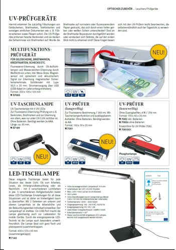 Taschen-Leuchtlupen-Schiebelupe-2,5-Vergößerung-+-UV-LED Lindner S7134 - Bild 6 von 9