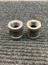 Lot of 2 Black Malleable 1/2" Couplings