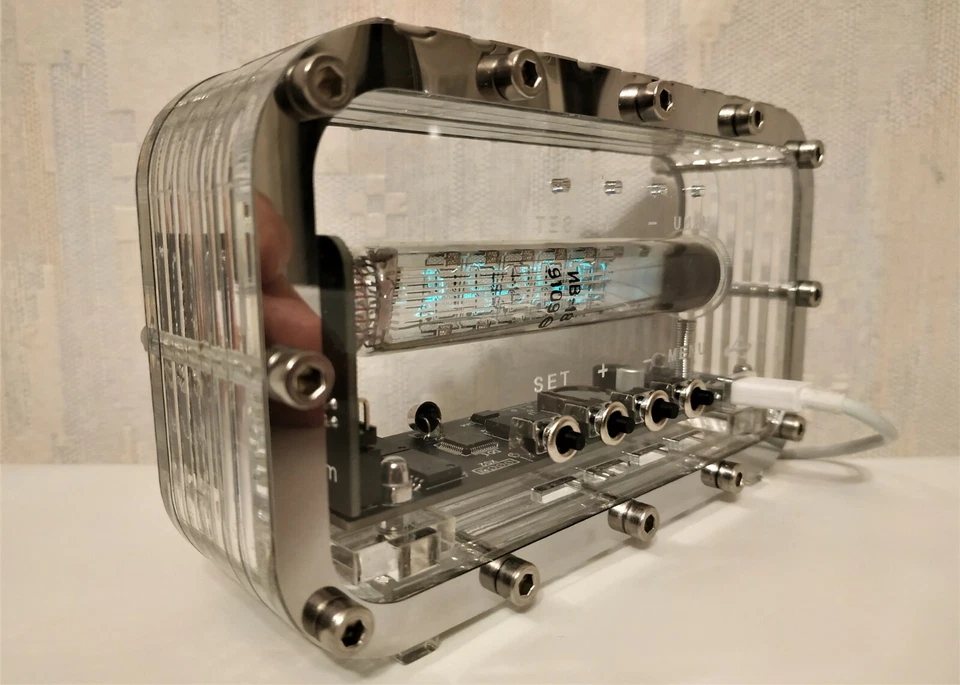Nixie clock nixie tube clock homemade handmade vintage retro tubes desk VFD ICE - Image 4 of 4