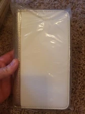 SHUTTERFLY Zip Around Fashion Wallet White and Gold