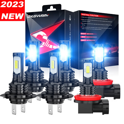 6x Ice Blue H7 LED Headlight Bulbs Hi Lo +H11 Fog Combo For Hyundai Sonata 11-14